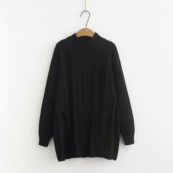 sweater solid winter warm long sleeve casual slim knitted pullovers black women's sweaters, White;black
sweater solid winter warm long sleeve casual slim knitted pullovers black women's sweaters, White;black