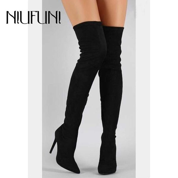 boots stretch fabric over the knee women's slim knitting socks stiletto high heels gladiator shoes black pointed toe
boots stretch fabric over the knee women's slim knitting socks stiletto high heels gladiator shoes black pointed toe