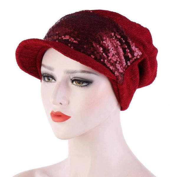 berets sequin decor caps for women wide brim knitted cap casual empty stretchy headscarf hat hair accessories, Blue;gray
berets sequin decor caps for women wide brim knitted cap casual empty stretchy headscarf hat hair accessories, Blue;gray