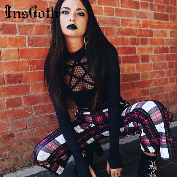 insgoth women black long sleeve crop gothic pentagram hollow out bandage bodycon lady autumn streetwear fashion t-shirts, White
insgoth women black long sleeve crop gothic pentagram hollow out bandage bodycon lady autumn streetwear fashion t-shirts, White