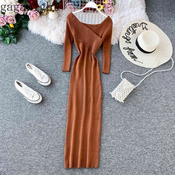 gaganight spring autumn bodycon party women dress solid long sleeve v neck criss cross maxi bodycon dresses female chic vestidos 210519, Black;gray
gaganight spring autumn bodycon party women dress solid long sleeve v neck criss cross maxi bodycon dresses female chic vestidos 210519, Black;gray