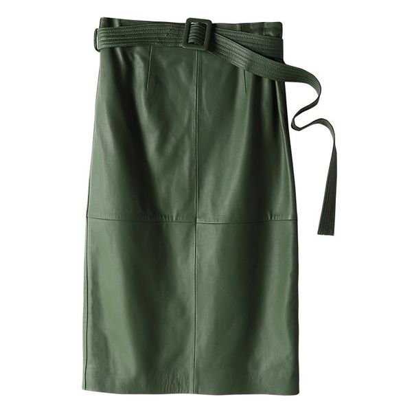skirts women genuine leather long wrap skirt female belt high waist faldas mujer after slit ol green/khaki/black elegant jupe
skirts women genuine leather long wrap skirt female belt high waist faldas mujer after slit ol green/khaki/black elegant jupe
