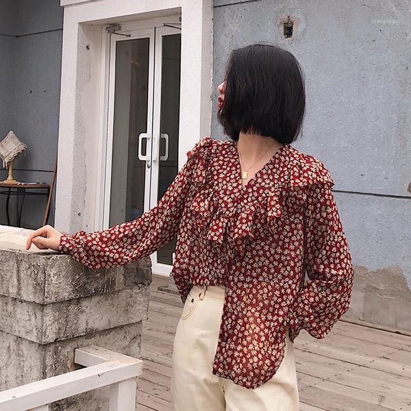 spring vintage chic shirts chiffon loose v-neck ruffles ladies blouse women fashion brand print hipster korean clothes women's blouses, White
spring vintage chic shirts chiffon loose v-neck ruffles ladies blouse women fashion brand print hipster korean clothes women's blouses, White