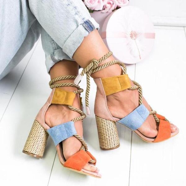 sandals summer female fashion large size high heel color matching rope strap fish mouth shoes chaussures femme chqa, Black
sandals summer female fashion large size high heel color matching rope strap fish mouth shoes chaussures femme chqa, Black