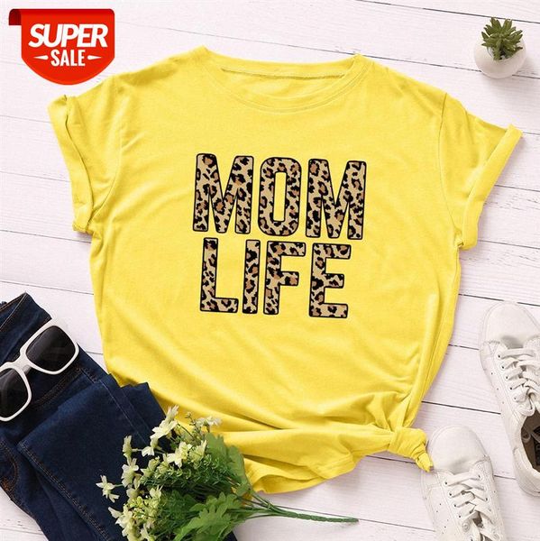 leopard print creative text mom life women's loose round neck short-sleeved cotton t-shirt women #b456, White
leopard print creative text mom life women's loose round neck short-sleeved cotton t-shirt women #b456, White