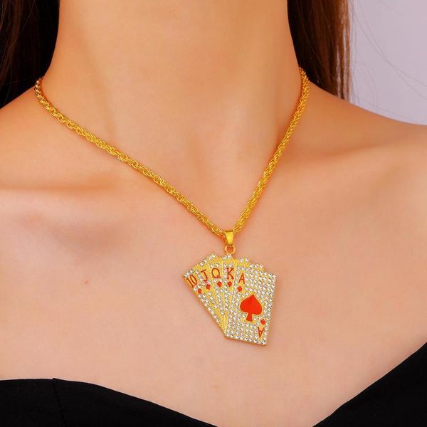 pendant necklaces crystal playing card necklace creative gold silver color for women jewelry & pendants
pendant necklaces crystal playing card necklace creative gold silver color for women jewelry & pendants