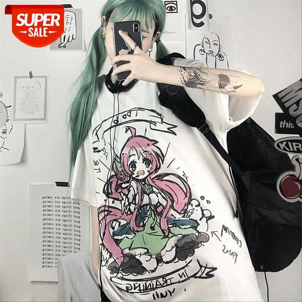 install new korean version of harajuku style japanese anime print short-sleeved female t-shirt loose student trend #8o15, White
install new korean version of harajuku style japanese anime print short-sleeved female t-shirt loose student trend #8o15, White