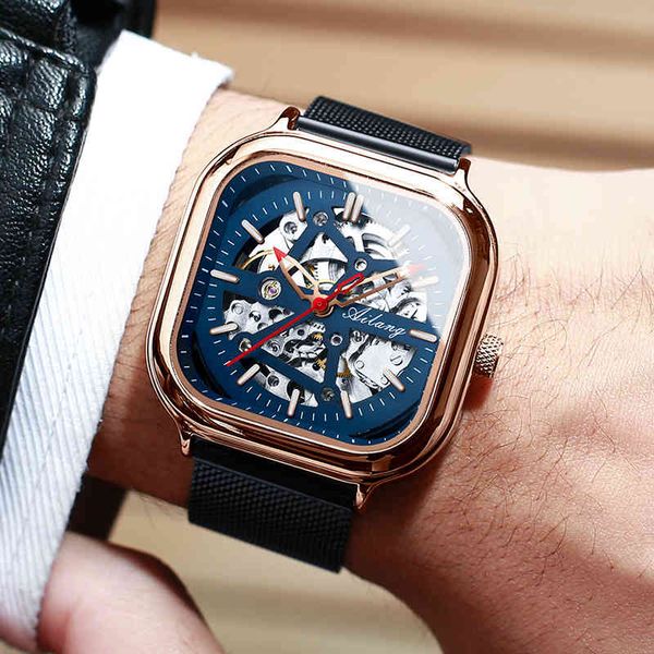 watch ailang men 2021 automatic mechanical black technology student brand genuine, Slivery;brown
watch ailang men 2021 automatic mechanical black technology student brand genuine, Slivery;brown