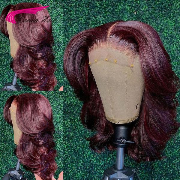 lace wigs front dark 99j frontal human hair baby transparent wig for women, Black;brown
lace wigs front dark 99j frontal human hair baby transparent wig for women, Black;brown