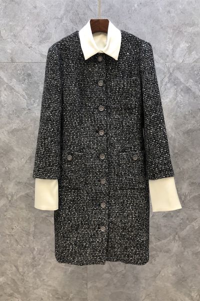 stitching personalized korean style elegant dress womens clothing autumn and winter european goods new ol professional midi dres, Black;gray
stitching personalized korean style elegant dress womens clothing autumn and winter european goods new ol professional midi dres, Black;gray