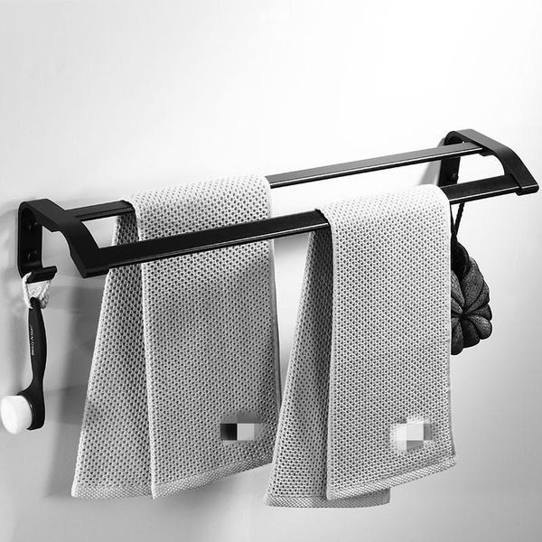 towel racks space aluminum holder fixed / punch dual use wall mounted double rod bathroom rack with hook storage shelf
towel racks space aluminum holder fixed / punch dual use wall mounted double rod bathroom rack with hook storage shelf