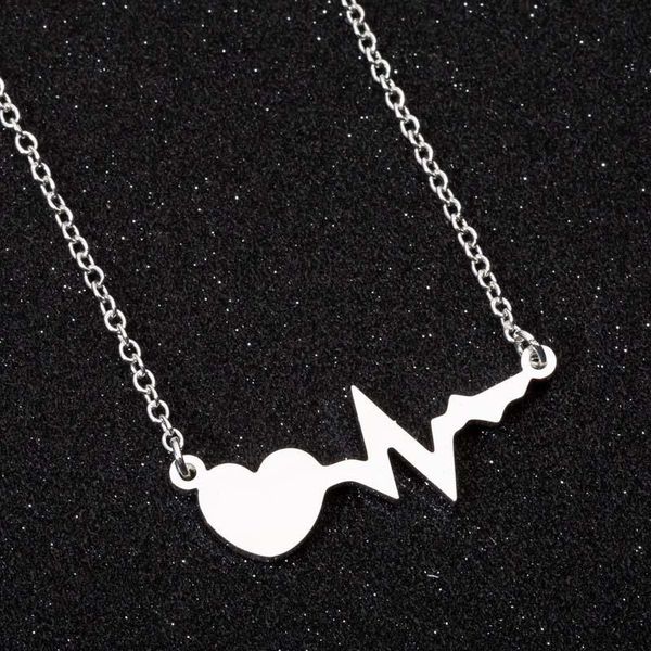 chains heart rate peach cute pendant necklace gold charms for doctors student fashion jewelry graduation gift, Silver
chains heart rate peach cute pendant necklace gold charms for doctors student fashion jewelry graduation gift, Silver