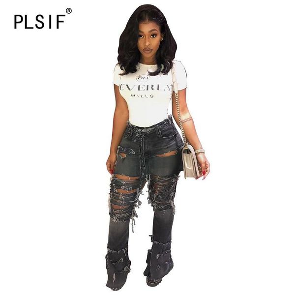 women's jeans europe fashion broken hole lady high waist slim long pants personality women denim, Blue
women's jeans europe fashion broken hole lady high waist slim long pants personality women denim, Blue