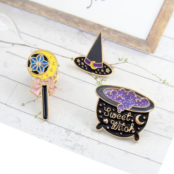 pins, brooches halloween series pin magic hat wand enamel badge cartoon mysterious lapel jewelry gift for kids friends, Gray
pins, brooches halloween series pin magic hat wand enamel badge cartoon mysterious lapel jewelry gift for kids friends, Gray