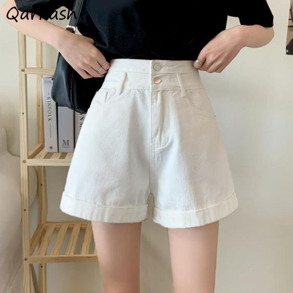 women's shorts women wide leg simple solid color high waist two buttons students casual basic trousers denim summer cool ulzzang female, White;black
women's shorts women wide leg simple solid color high waist two buttons students casual basic trousers denim summer cool ulzzang female, White;black