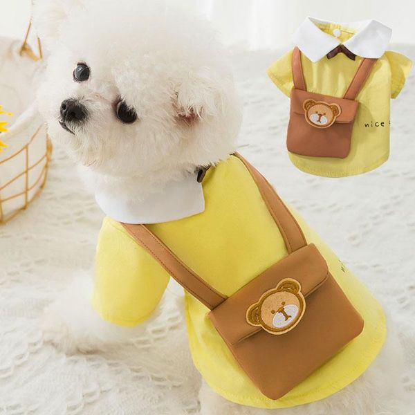 cute spring dog clothes for small dogs gentleman bow tie shoulder bag shirt casual pet costume bear pattern sweet puppy apparel
cute spring dog clothes for small dogs gentleman bow tie shoulder bag shirt casual pet costume bear pattern sweet puppy apparel