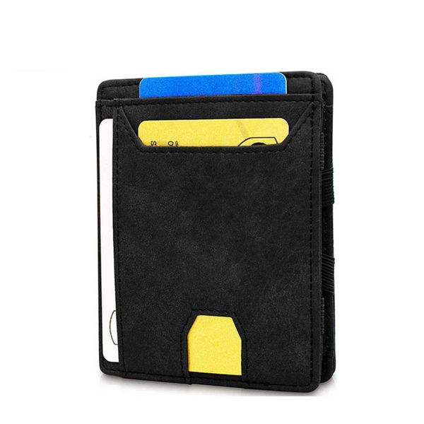 the wallet popular men's leather rfid magic magnetic slim wallet magic card bag, Black
the wallet popular men's leather rfid magic magnetic slim wallet magic card bag, Black