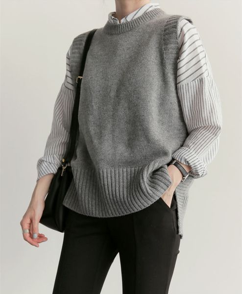 solid loose sweater spring autumn womens vest knitted vest o neck joker knitted vest womens vests winter outerwear plus size, Black;white
solid loose sweater spring autumn womens vest knitted vest o neck joker knitted vest womens vests winter outerwear plus size, Black;white