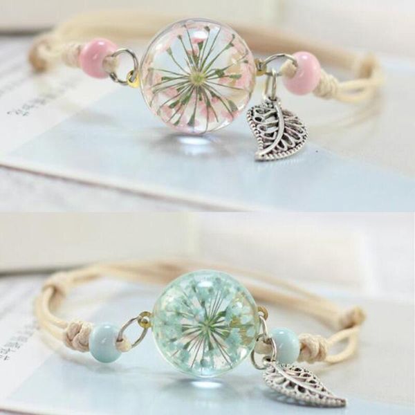 charm bracelets dried flower specimen weave bracelet glass ball dandelion adjustable bangle bohemia jewelry for women gifts, Golden;silver
charm bracelets dried flower specimen weave bracelet glass ball dandelion adjustable bangle bohemia jewelry for women gifts, Golden;silver