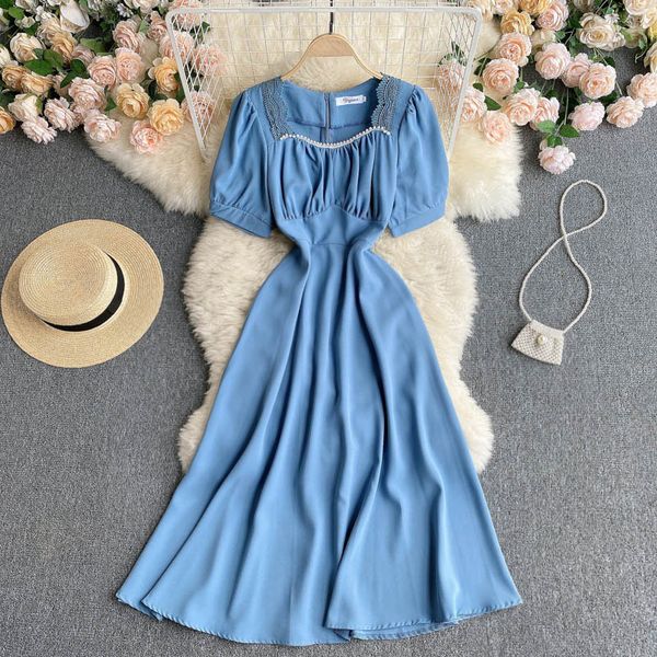 summer blue/pink/beige lace patchwork beading dress women vintage square collar short puff sleeve a-line slim vestidos 210426, Black;gray
summer blue/pink/beige lace patchwork beading dress women vintage square collar short puff sleeve a-line slim vestidos 210426, Black;gray