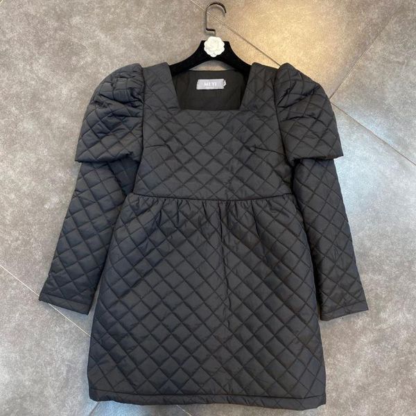 casual dresses zcsmll winter 2021 round neck retro three-dimensional bubble sleeve waist closing line cotton plaid black dress fashion, Black;gray
casual dresses zcsmll winter 2021 round neck retro three-dimensional bubble sleeve waist closing line cotton plaid black dress fashion, Black;gray