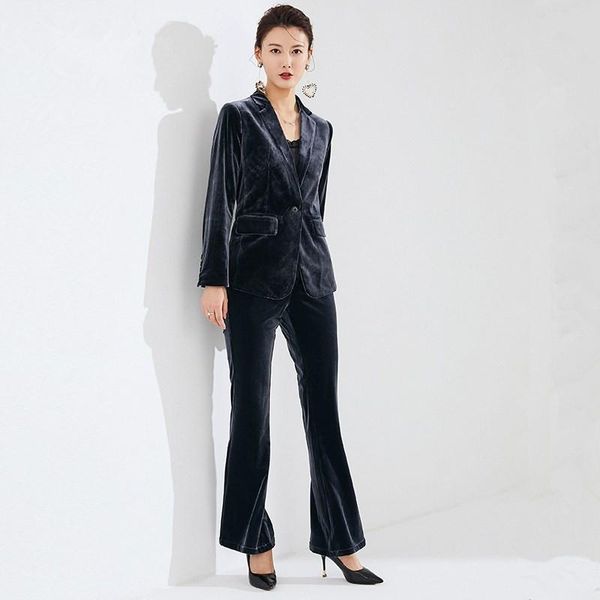 women's suits & blazers 2 piece set (jacket + trousers) gold velvet slim temperament suit professional formal, White;black
women's suits & blazers 2 piece set (jacket + trousers) gold velvet slim temperament suit professional formal, White;black