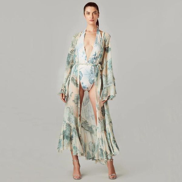 women floral printed loose chiffon swimwear cover up lady summer casual long sleeve bikini bathing suit cover-up cardigan women's, White;black
women floral printed loose chiffon swimwear cover up lady summer casual long sleeve bikini bathing suit cover-up cardigan women's, White;black