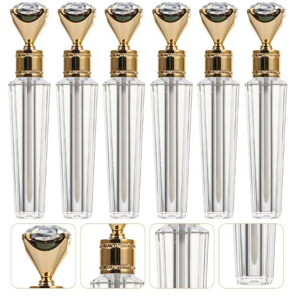 storage bottles & jars 6pcs empty tubes exquisite transparent lip gloss bottle with golden
storage bottles & jars 6pcs empty tubes exquisite transparent lip gloss bottle with golden