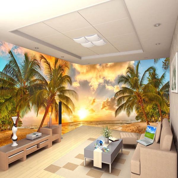 wallpapers custom 3d nature mural wallpaper scenery for walls sunset sea coconut beach hd background wall living room papers
wallpapers custom 3d nature mural wallpaper scenery for walls sunset sea coconut beach hd background wall living room papers