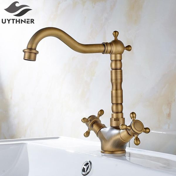bathroom sink faucets uythner antique brass faucet dual crossed handles mixer tap
bathroom sink faucets uythner antique brass faucet dual crossed handles mixer tap