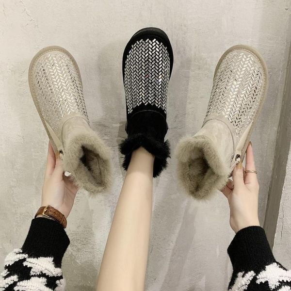 boots winter rhinestone snow women all-match flat-bottomed thick fur all-in-one bread women's cotton shoes, Black
boots winter rhinestone snow women all-match flat-bottomed thick fur all-in-one bread women's cotton shoes, Black