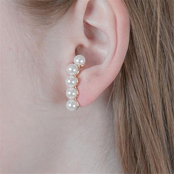hoop & huggie vsnow minimalist c shape imitation pearl beaded geometric earrings for women gold color metallic party accessories, Golden;silver
hoop & huggie vsnow minimalist c shape imitation pearl beaded geometric earrings for women gold color metallic party accessories, Golden;silver