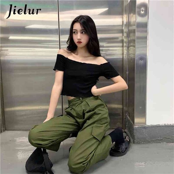 slash neck t shirt women summer short sleeve black elastic chest chic slim tee korean t-shirt hipster 210426, White
slash neck t shirt women summer short sleeve black elastic chest chic slim tee korean t-shirt hipster 210426, White