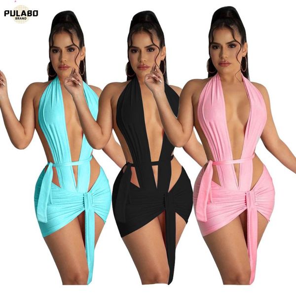 women's tracksuits women summer solid casual matching suits sleeveless halter low cut party bodysuit+skirts 2 piece sets 2021, Gray
women's tracksuits women summer solid casual matching suits sleeveless halter low cut party bodysuit+skirts 2 piece sets 2021, Gray
