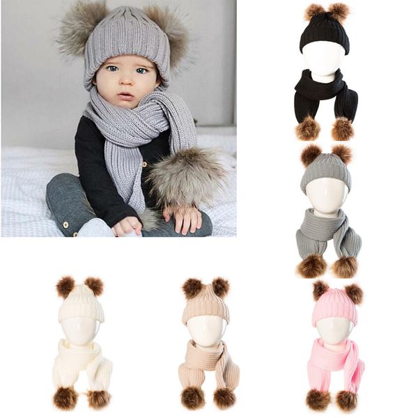 itfabs arrivals fashion selling cute baby warm winter scarf knit beanie hat crochet set kids solid pom fur cap scarf, Black;white
itfabs arrivals fashion selling cute baby warm winter scarf knit beanie hat crochet set kids solid pom fur cap scarf, Black;white