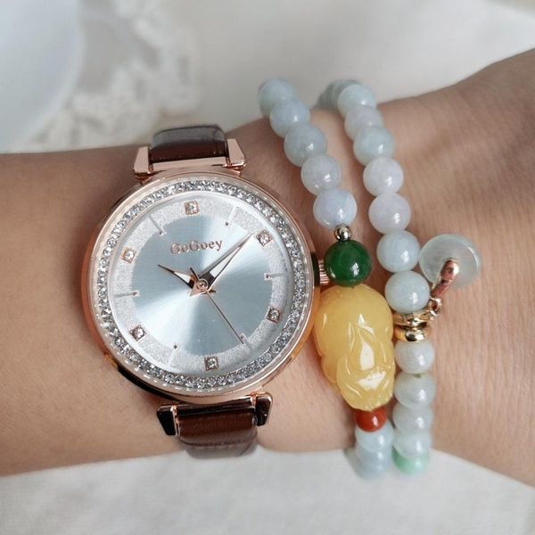 wristwatches 2021 genuine leather women watch elegant ladies quartz relogio feminino female clock, Slivery;brown
wristwatches 2021 genuine leather women watch elegant ladies quartz relogio feminino female clock, Slivery;brown