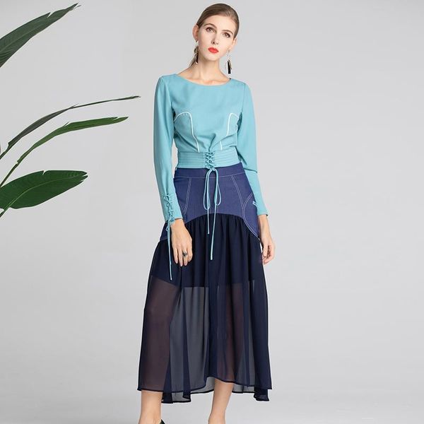 spring pretty 2 pieces women sets fashion full sleeve o_neck blouse +skirts sweet suits women's two piece pants, White
spring pretty 2 pieces women sets fashion full sleeve o_neck blouse +skirts sweet suits women's two piece pants, White
