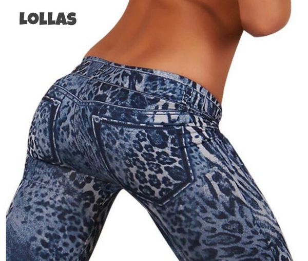 women's leggings lollas fashion fitness sports pants for women leopard print imitation denim, Black
women's leggings lollas fashion fitness sports pants for women leopard print imitation denim, Black