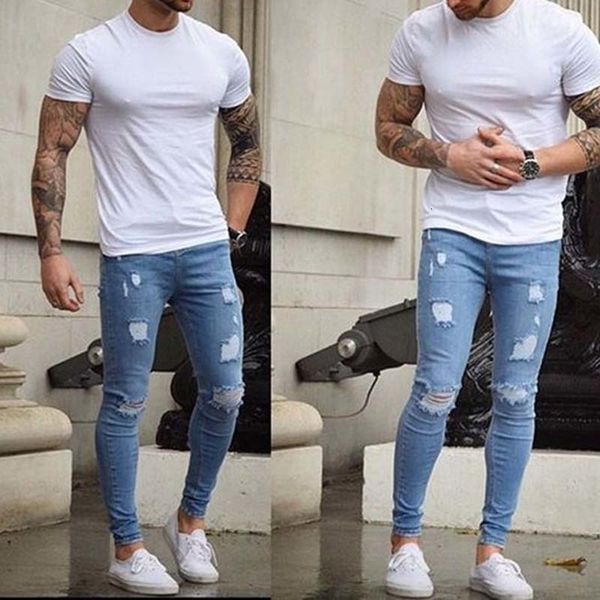 men's jeans spring autumn casual slim show thin grinding broken ripped hole foot ny jeans wholesale men's pencil 4bvu, Blue
men's jeans spring autumn casual slim show thin grinding broken ripped hole foot ny jeans wholesale men's pencil 4bvu, Blue