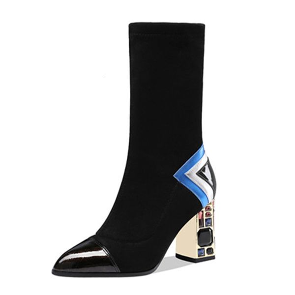 asumer fall winter stretching crystal woman high heels wedding shoes pointed to women's boots, Black
asumer fall winter stretching crystal woman high heels wedding shoes pointed to women's boots, Black