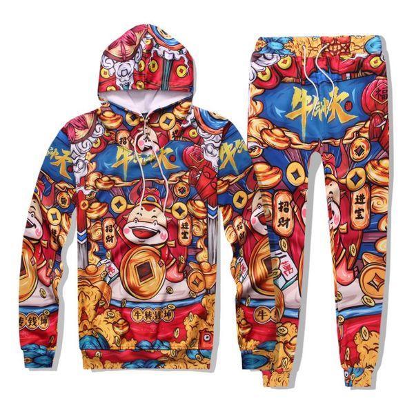 men's tracksuits 2021 arrival women/men sets 3d hoodies and pant chinese style cartoon sweatshirts with trousers sweatpant bt7033, Gray
men's tracksuits 2021 arrival women/men sets 3d hoodies and pant chinese style cartoon sweatshirts with trousers sweatpant bt7033, Gray
