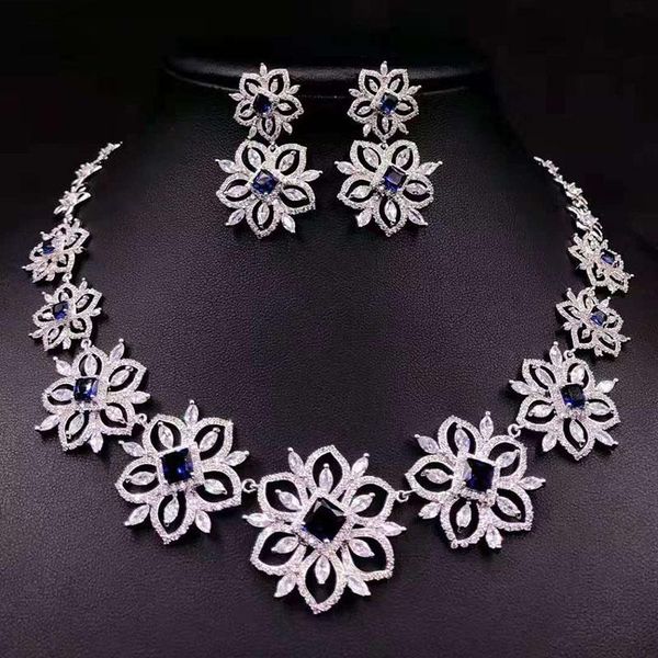earrings & necklace funmode luxury big flower cubic zircon wedding bridal jewelry set for women zirconia 2 pcs fs187, Silver
earrings & necklace funmode luxury big flower cubic zircon wedding bridal jewelry set for women zirconia 2 pcs fs187, Silver