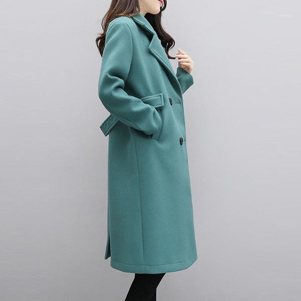 women's wool & blends sweet loose long winter fashion coats double breasted blend coat and jacket turn-down collar femenino, Black
women's wool & blends sweet loose long winter fashion coats double breasted blend coat and jacket turn-down collar femenino, Black