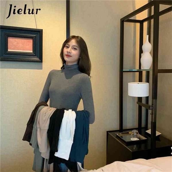 t shirt women pure color long sleeve turtleneck slim basic t-shirt hipster black spring tee 210426, White
t shirt women pure color long sleeve turtleneck slim basic t-shirt hipster black spring tee 210426, White