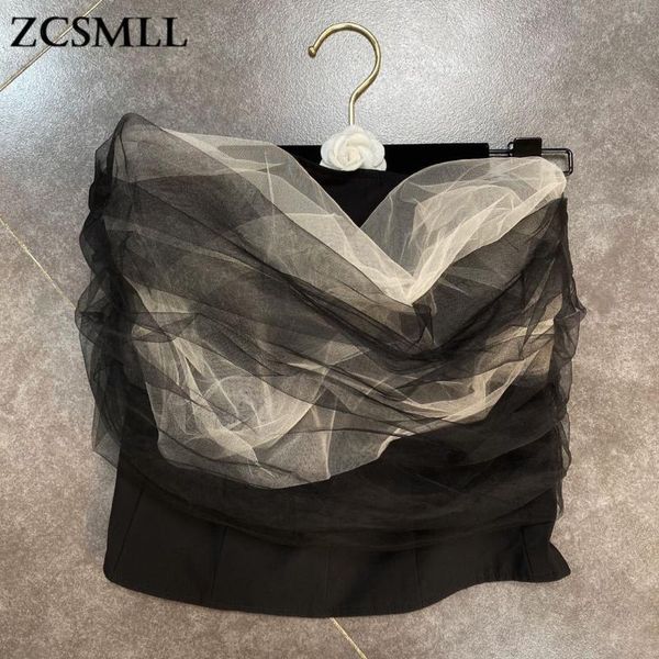 women's t-shirt zcsmll summer multi-layer yarn stitching hazy women fashion fine fried street tube tide 2021, White
women's t-shirt zcsmll summer multi-layer yarn stitching hazy women fashion fine fried street tube tide 2021, White
