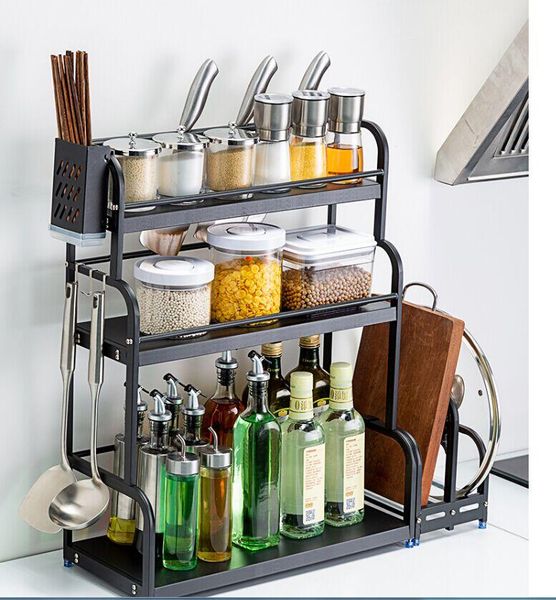 hooks & rails stainless steel kitchen storage rack load-bearing stable knife drop-proof fence multi-layer table condiment rac
hooks & rails stainless steel kitchen storage rack load-bearing stable knife drop-proof fence multi-layer table condiment rac