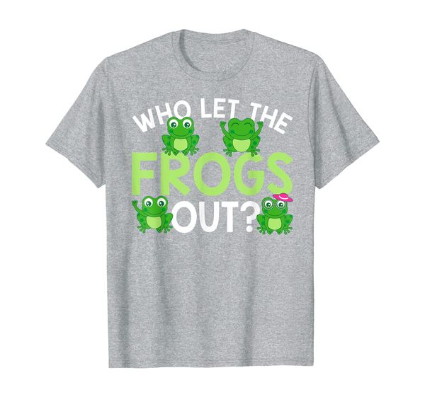 who let the frogs out funny frog lovers t-shirt mm, White;black