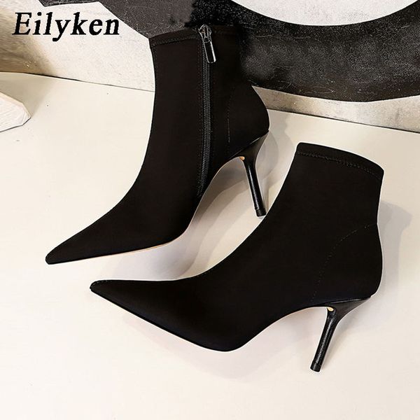 eilyken 2021 new fashion autumn winter high stiletto heels boots women pointy toe sock ankle boots shoes pumps aw222, Black
eilyken 2021 new fashion autumn winter high stiletto heels boots women pointy toe sock ankle boots shoes pumps aw222, Black