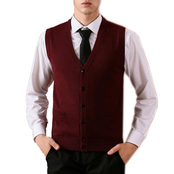 men's vests men brand knit vest buttons down basic sweater cardigan sleeveless 23% wool business smart casual winter solid v neck a0819, Black;white
men's vests men brand knit vest buttons down basic sweater cardigan sleeveless 23% wool business smart casual winter solid v neck a0819, Black;white