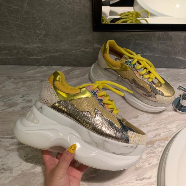 women high platforms dad shoes casual lady thick soled chunky fashion lace-up height increasing genuine leather sneakers dress, Black
women high platforms dad shoes casual lady thick soled chunky fashion lace-up height increasing genuine leather sneakers dress, Black